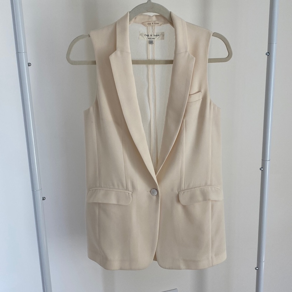 Rag & Bone Mesh Back Blazer Vest